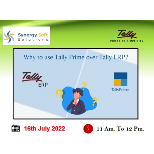 16th July Tally ERP9 Vs Tally Prime @ 