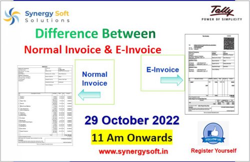 29th Oct @ Difference Between Normal Invoice & E-Invoice