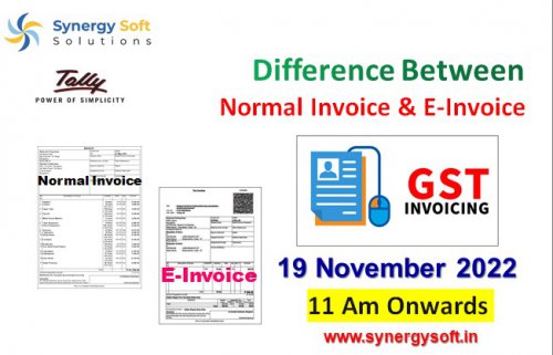 19th Nov @ Difference Between Normal Invoice & E-Invoice