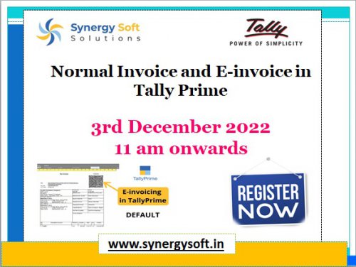 3rd Dec @ Normal Invoice and E-invoice  in Tally Prime 