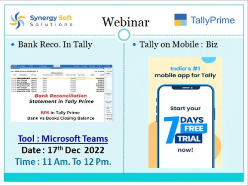 17th Dec @  Bank Reconciliation & Tally on Mobile - Biz 