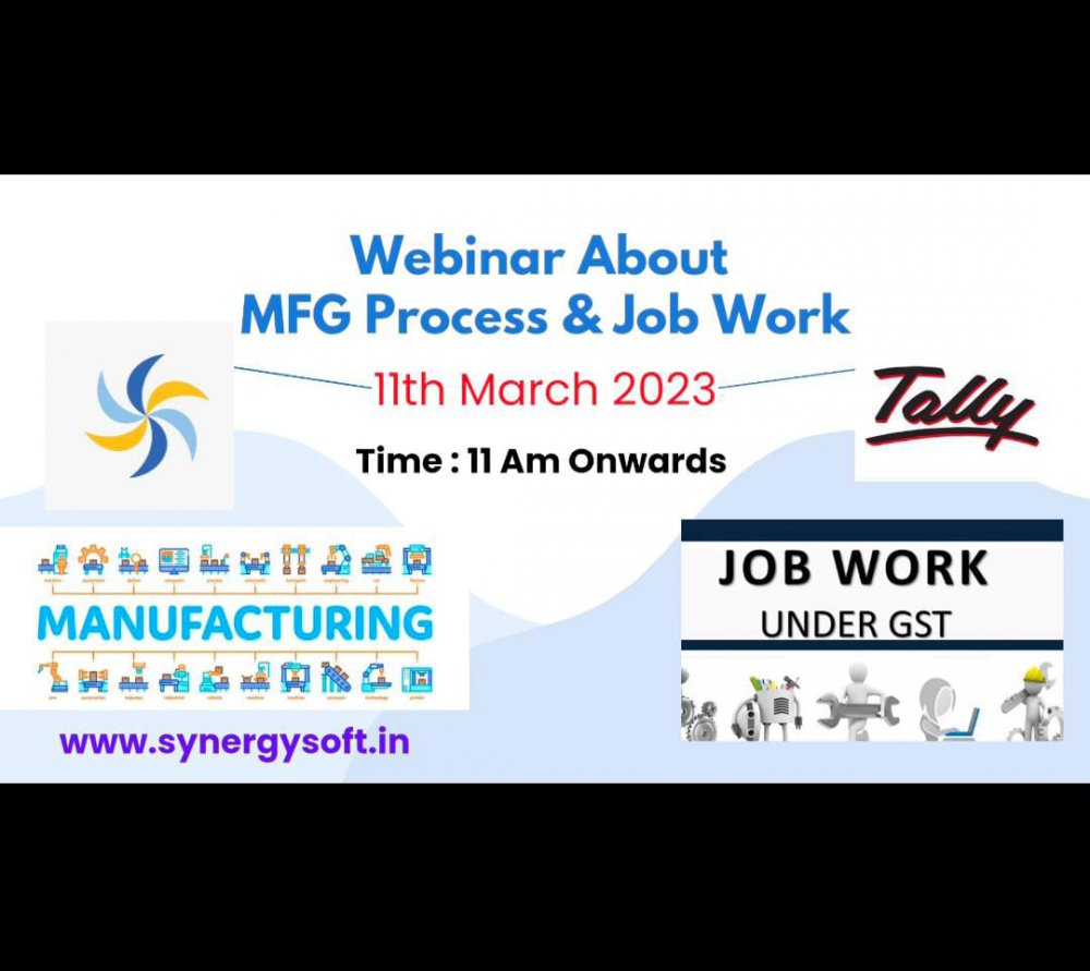 11th March @ Manufacturing Process in Tally & Job Work 