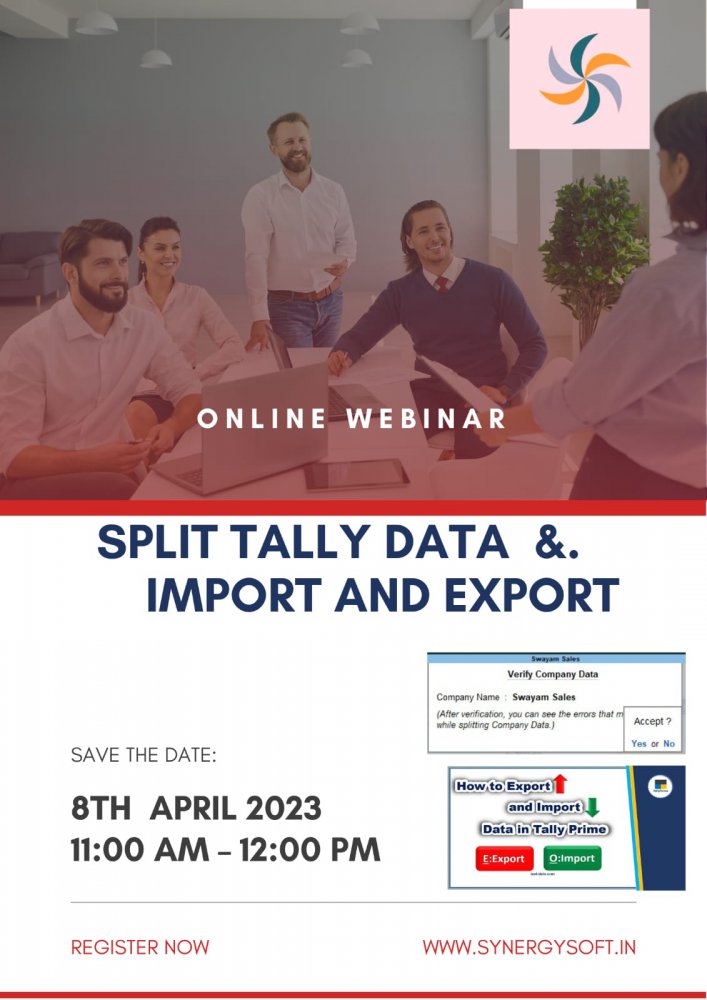 8th April @ Tally Data Split And Import - Export 