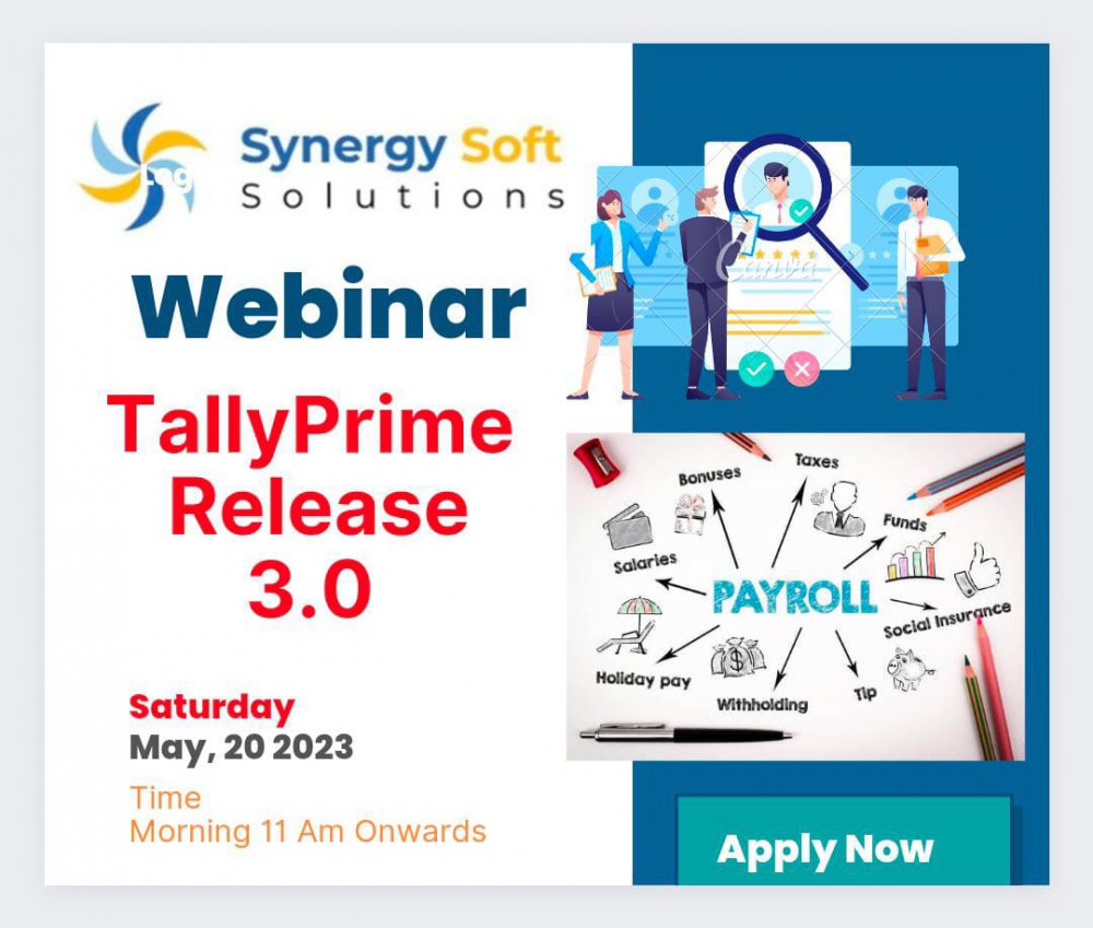 20th May @ Tally Prime Big Release 3.0 And Payroll 