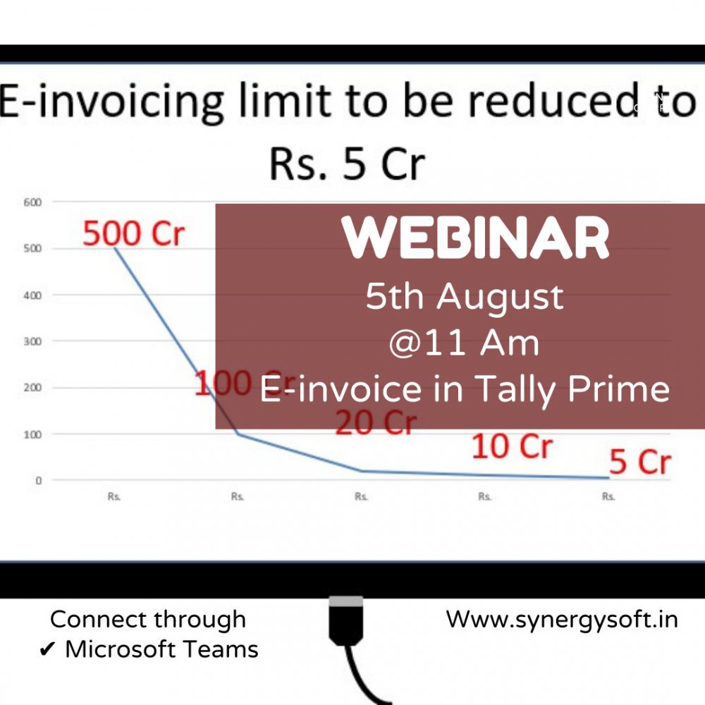 5th August @ E-Invoice Set Up in Tally Prime- Release 3.0.1 