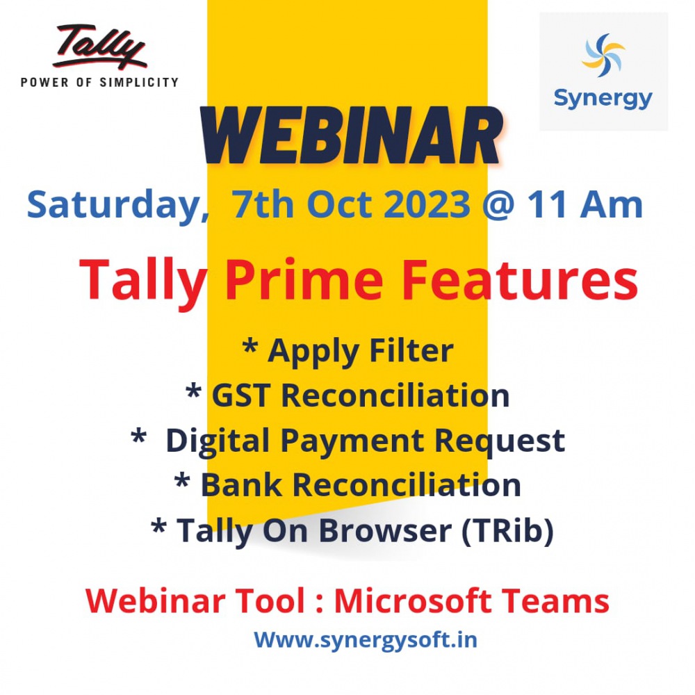 7th October 23 @  Apply Filter/GST Reconciliation/Digital Payment Req / Bank Reco / Trib