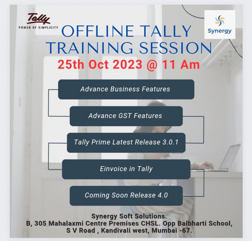 25th October 23 @ Offline Tally Training Session 