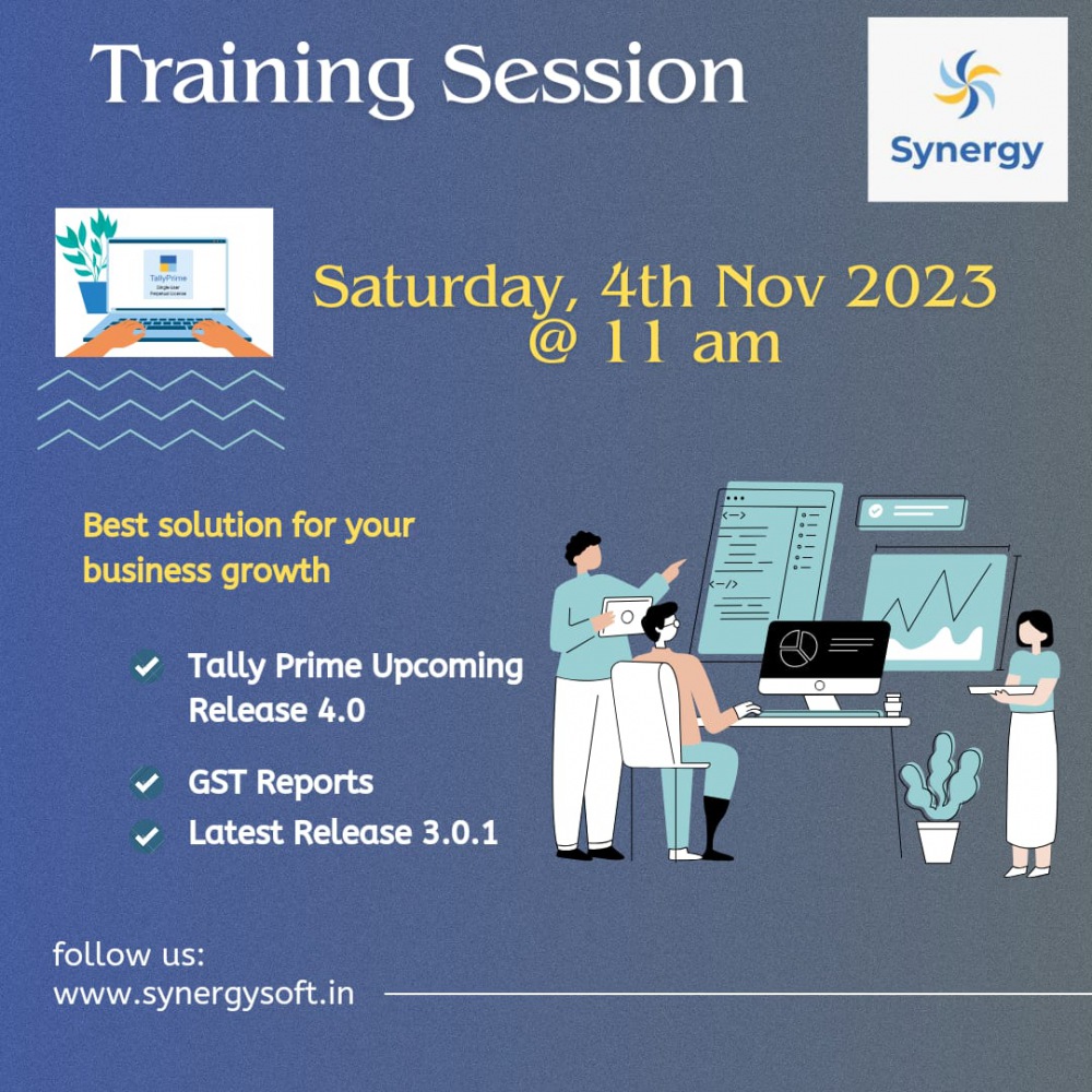 4th November 23 @ Tally Prime Upcoming Release 4.0 & GST Reports And Release 3.0.1